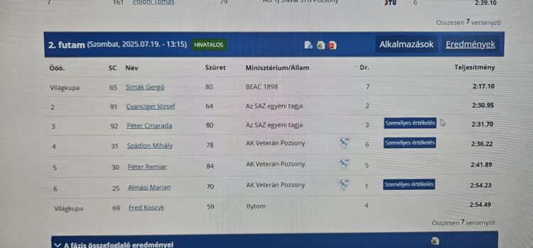 Szlovák szenior bajnoki ezüstérem Simák Gergővel